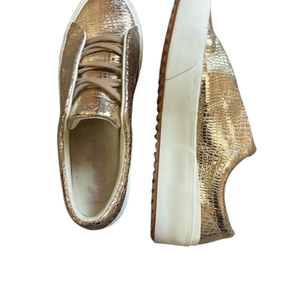 KEDS Gold Metallic Platform Shoes